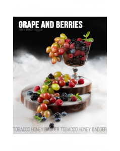 Табак для кальяна Honey Badger Grape and Berries (Виноград-ягоды), Mild 40гр